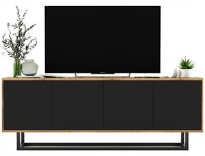 TV skříňka industriální komoda RTV Loft černá MAT