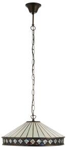Endon 112196 - Lustr na řetězu Tiffany FARGO 1xE27/60W/230V pr. 41,5 cm