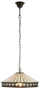 Endon 112196 - Lustr na řetězu Tiffany FARGO 1xE27/60W/230V pr. 41,5 cm
