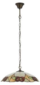 Endon 112197 - Lustr na řetězu Tiffany INGRAM 1xE27/60W/230V pr. 45 cm