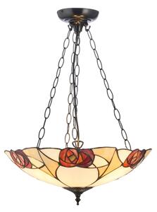 Endon 111879 - Lustr na řetězu Tiffany INGRAM 3xE27/10W/230V pr. 45 cm