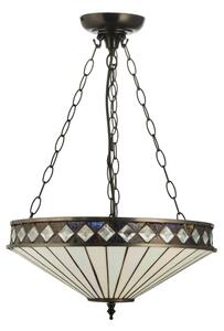 Endon 111870 - Lustr na řetězu Tiffany FARGO 3xE27/10W/230V pr. 41,5 cm