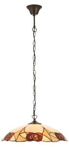 Endon 112197 - Lustr na řetězu Tiffany INGRAM 1xE27/60W/230V pr. 45 cm