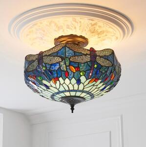 Endon 111897 - Přisazený lustr Tiffany DRAGONFLY 3xE27/10W/230V pr. 41 cm
