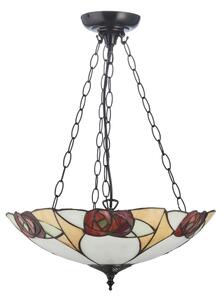 Endon 111879 - Lustr na řetězu Tiffany INGRAM 3xE27/10W/230V pr. 45 cm