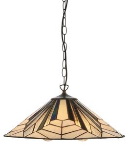 Endon 111922 - Lustr na řetězu Tiffany ASTORIA 3xE27/10W/230V pr. 48 cm