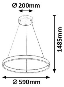 Rabalux 6299 - LED Stmívatelný lustr na lanku OTHELLO LED/36W/230V + DO