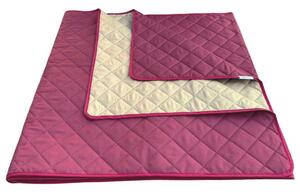 Dadka Oboustranný přehoz na postel oříškový/růžový 135x245 cm