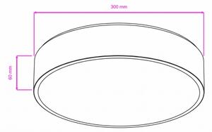 Brilagi - LED Koupelnové stropní svítidlo POOL LED/24W/230V pr. 30 cm IP54 bronz