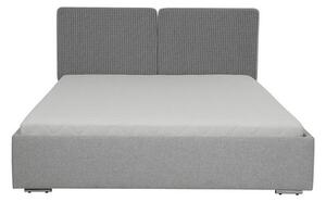 Čalouněná manželská postel 160x200 WILSTER - šedá / modrá