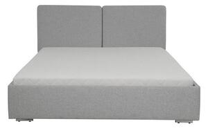 Čalouněná manželská postel 140x200 WILSTER - šedá / zelená