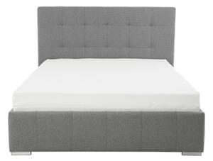 Manželská postel s roštem 160x200 MELDORF - šedá ekokůže