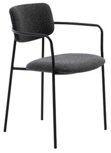 Unique Furniture Tmavě šedá bouclé jídelní židle Zama