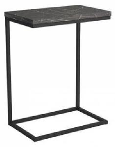 Odkládací stolek MONTIJO 1 - černý / tmavý mramor