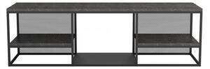 Televizní stolek TONDELA - černý / tmavý mramor