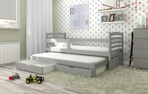 Dětská postel s přistýlkou KALA 2 - 75x180, šedá