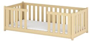 Dětská postel se zábranami NORENE - 90x200, borovice