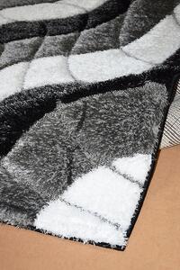 Berfin Dywany Kusový koberec Seher 3D 2616 Black Grey - 140x190 cm
