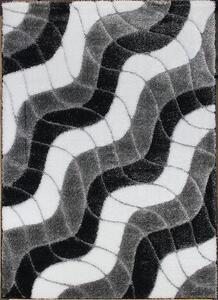 Berfin Dywany Kusový koberec Seher 3D 2616 Black Grey - 140x190 cm