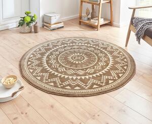 Hanse Home Collection koberce Kusový koberec Celebration 103443 Valencia Brown kruh - 200x200 (průměr) kruh cm
