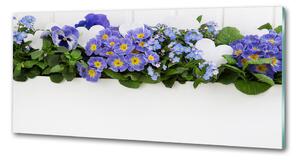 Panel do kuchyně Modré květiny pl-pksh-125x50-f-99973378