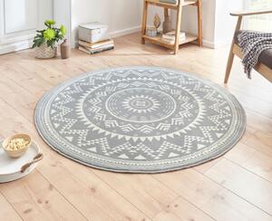 Hanse Home Collection koberce Kusový koberec Celebration 103444 Valencia Grey kruh - 200x200 (průměr) kruh cm