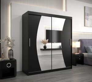 Skříň s posuvnými dveřmi IZABELA - 180 cm, černá