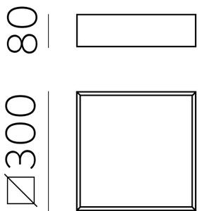 ACB Iluminacion Stropní LED svítidlo MUNICH, 18W, 30x30 cm, CRI90, CCT switch 2700-4000K Barva: Bílá, Stmívání a řízení: TRIAC