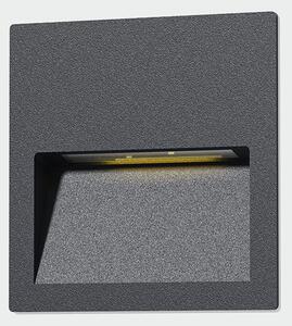 ACB Iluminacion Venkovní zapuštěné nástěnné LED svítidlo NASHIRA 2,2W, 115x115 mm, CRI80, CCT switch 2200-4000K, IP65 Barva: Antracit