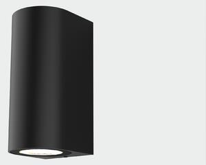 ACB Iluminacion Venkovní nástěnné LED svítidlo NEXO, 2x4W, v. 13 cm, CRI90, CCT switch 2700-3000K, IP65 Barva: Černá
