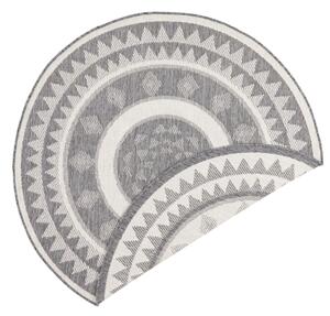 NORTHRUGS - Hanse Home, Kusový koberec Twin Supreme 103413 Jamaica grey creme kruh | šedá Typ: kulatý 140x140 cm
