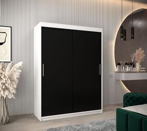 Skříň s posuvnými dveřmi v šířce 150 cm TIMEA - bílá / černá