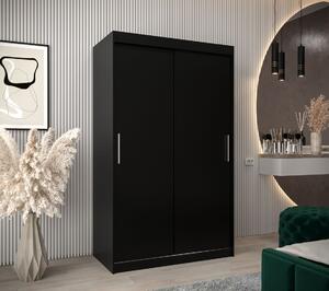 Skříň s posuvnými dveřmi v šířce 120 cm TIMEA - černá