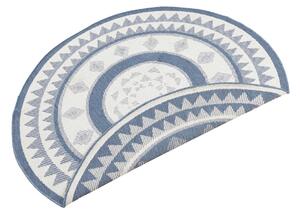 NORTHRUGS - Hanse Home koberce Kusový koberec Twin Supreme 103414 Jamaica blue creme kruh – na ven i na doma - 140x140 (průměr) kruh cm