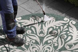 NORTHRUGS - Hanse Home koberce Kusový koberec Twin Supreme 103419 Madrid green creme kruh – na ven i na doma - 200x200 (průměr) kruh cm