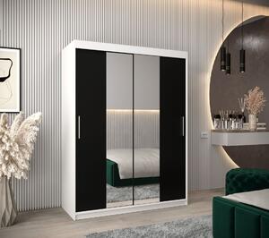 Skříň s posuvnými dveřmi v šířce 150 cm TIMEA 1 - bílá / černá