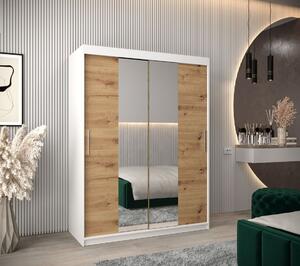 Skříň s posuvnými dveřmi v šířce 150 cm TIMEA 1 - bílá / dub artisan