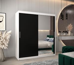 Skříň s posuvnými dveřmi v šířce 180 cm TIMEA 2 - bílá / černá