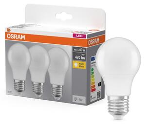 Matná LED žárovka E27 4,9 W BASE CLASSIC A, teplá bílá