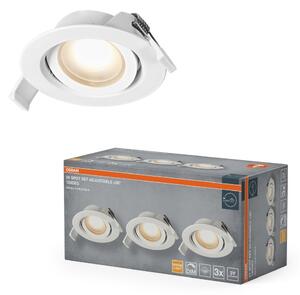 Vestavný LED reflektor DIM 120°, teplá bílá, bílá
