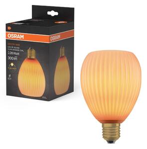 Matná LED žárovka E27 3,5 W DECOR LAMP, oranžová, náhrada 28 W