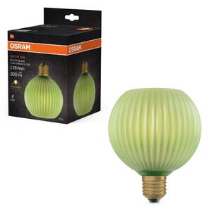 Matná LED žárovka E27 3,5 W DECOR LAMP, zelená, kulatá