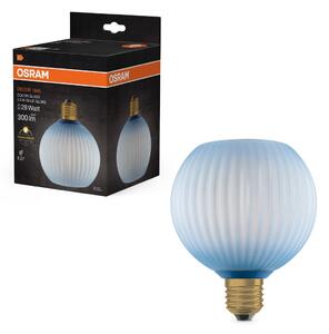 Matná LED žárovka E27 3,5 W DECOR LAMP, modrá, barevná kulatá