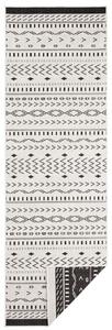 NORTHRUGS - Hanse Home koberce Kusový koberec Twin Supreme 103438 Kuba black creme – na ven i na doma - 80x350 cm