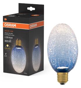 Matná LED žárovka E27 3,5 W DECOR LAMP, Modrá, dlouhá