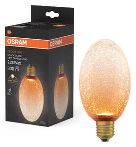Matná LED žárovka E27 3,5 W DECOR LAMP, oranžová, dlouhá