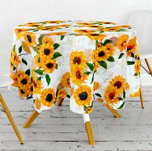 Ubrus PVC kulatý DC-101 - Slunečnice (různé velikosti)