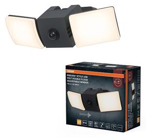 Venkovní reflektor ENDURA® Style USB Volt, šedá, teplá bílá