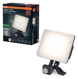 Venkovní reflektor ENDURA® nastavitelný se senzorem 30W, 120 °, černá