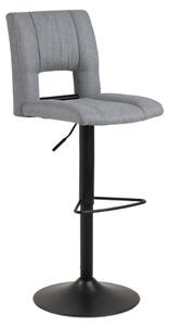 Barová židle Dona - set 2 ks Light grey / Black metal